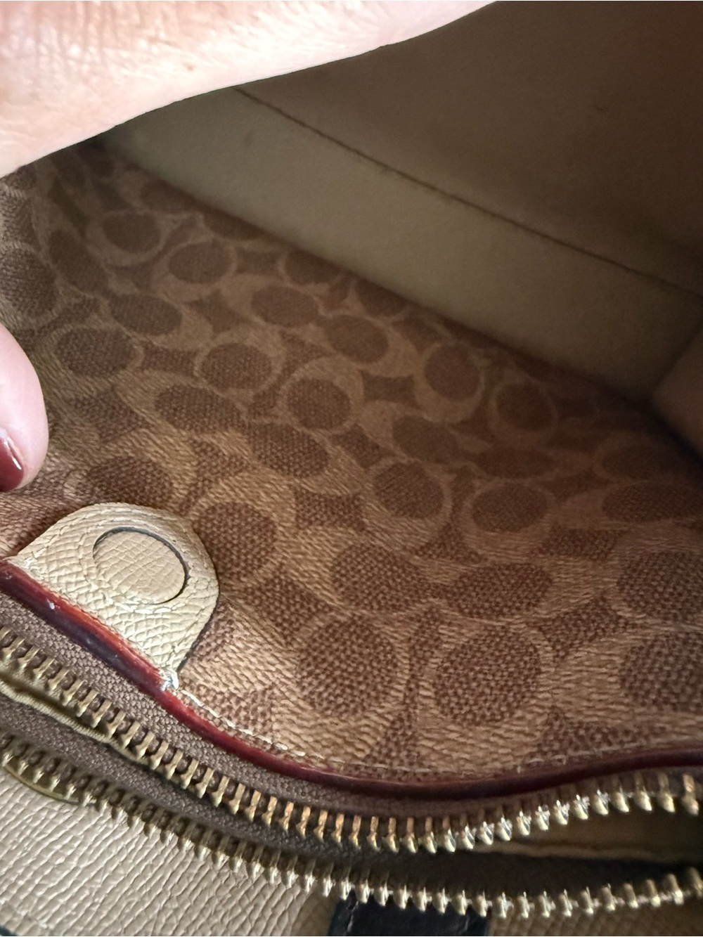 COACH Willow tote bag grey leather gold hardware - Picture 13 of 14